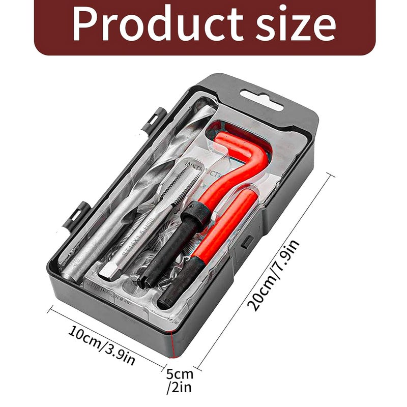 JUSTHERE 15 Pcs Thread Inserts M12x1.5 Female Thread Repairing Accessory Assortment Kit, Helicoil Thread Repair Kit, Drill Helicoil Repair Kit, for Automotive and Mechanical Maintenanc - Image 3